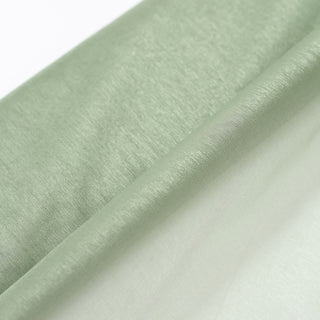 Elegant Sage Green Sheer Chiffon Fabric Bolt for DIY Event Decor