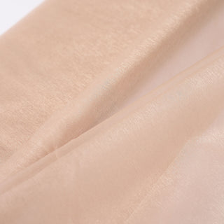 Nude Solid Sheer Chiffon Fabric Bolt - Elegant and Versatile