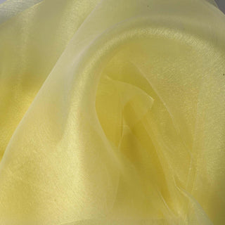 Yellow Solid Sheer Chiffon Fabric Bolt for Wedding and Party Decor