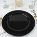 6 Pack | 13Inch Black Round Acrylic Plastic Charger Plates, Dinner Party Table Decor