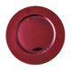 6 Pack 13inch Beaded Burgundy Acrylic Charger Plate, Plastic Round Dinner Charger Event#whtbkgd