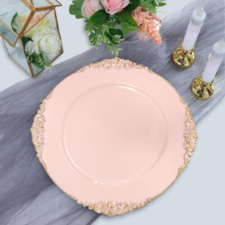 Elegant Blush Gold Charger Plates for Stunning Table Settings