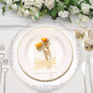 Create a Stunning Table Setting with Antique Design Rim Charger Plates Create a Stunning Table Setting with Antique Design Rim Charger Plates