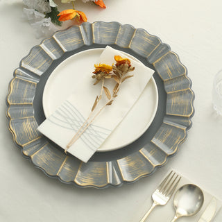 Create an Elegant Table Setting with Charcoal Gray Charger Plates