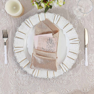 Elevate Your Table Setting with White Acrylic Plastic Charger Plates