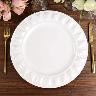Convenient and Stylish White Plastic Service Plates Convenient and Stylish White Plastic Service Plates