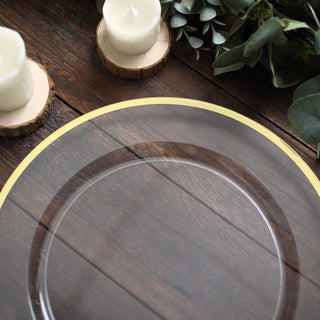 Elevate Your Dining Experience with Gold Rim Plastic Charger Plates