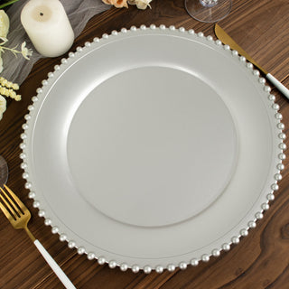 Enhance Your Table Setting with Silver Acrylic Charger Plates