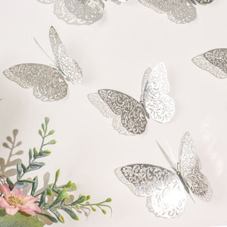 Create a Magical Ambiance with 3D Silver Butterfly Wall Decals