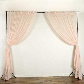 Enhance Your Space with Blush Flame Resistant Sheer Curtain Panels