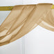 18ft | Champagne Wedding Arch Drapery Fabric Window Scarf Valance, Sheer Organza Linen