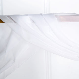 Durable and Delicate: 18ft White Sheer Organza Fabric