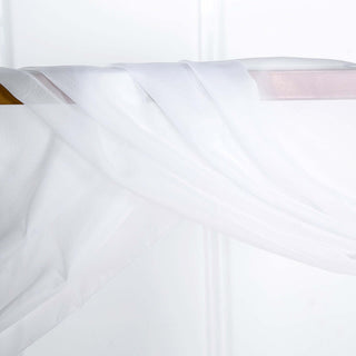 Durable and Delicate: 18ft White Sheer Organza Fabric Durable and Delicate: 18ft White Sheer Organza Fabric