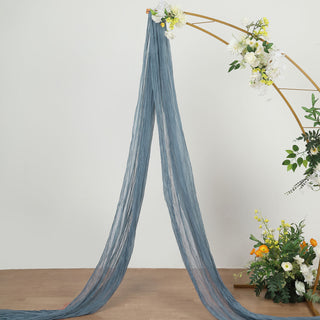 Create a Boho-Inspired Dream with Dusty Blue Gauze Cheesecloth Arbor Curtain Panel