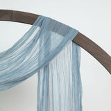 20ft Dusty Blue Gauze Cheesecloth Fabric Arch Drapery, Window Scarf Valance, Boho Decor#whtbkgd