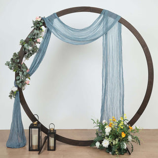 Elevate Your Wedding Decor with Dusty Blue Gauze Cheesecloth Wedding Arch Drapery Elevate Your Wedding Decor with Dusty Blue Gauze Cheesecloth Wedding Arch Drapery