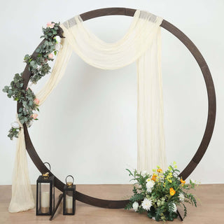 20ft Cream Gauze Cheesecloth Fabric Wedding Arch Drapery 20ft Cream Gauze Cheesecloth Fabric Wedding Arch Drapery
