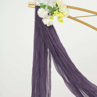 Create a Romantic Ambiance with Purple Gauze Cheesecloth Drapery Create a Romantic Ambiance with Purple Gauze Cheesecloth Drapery