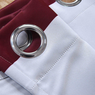 Enhance Your Space with White/Burgundy Cabana Stripe Thermal Blackout Window Curtains Enhance Your Space with White/Burgundy Cabana Stripe Thermal Blackout Window Curtains