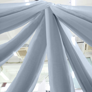 Dusty Blue Sheer Ceiling Drape Curtain Panels