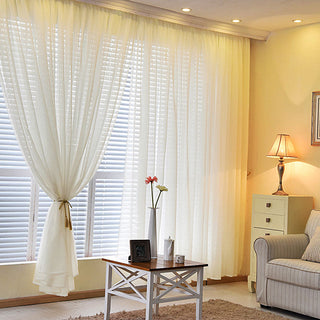 Ivory Flame Resistant Sheer Curtain Panels: Add Elegance and Style to Your Event Decor