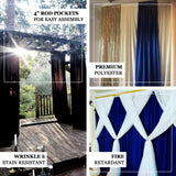 2 Pack | Beige Fire Retardant Polyester Curtain Panel Backdrops With Rod Pockets - 10ftx10ft