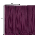 2 Pack Red Scuba Polyester Curtain Panel Inherently Flame Resistant Backdrops Wrinkle Free