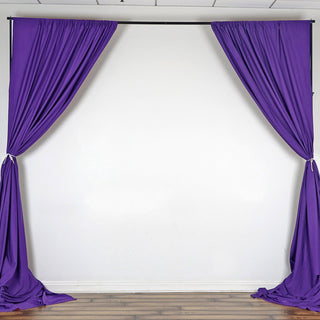 Enhance Your Event with the Perfect Purple Scuba Polyester Curtain Panel