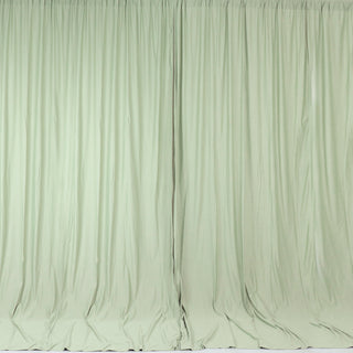 Sage Green Scuba Polyester Curtain Panel: Add Elegance and Charm to Your Events
