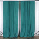 2 Pack Turquoise Inherently Flame Resistant Scuba Polyester Curtain Panel Backdrops