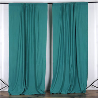 Turquoise Scuba Polyester Curtain Panel - Add Elegance and Safety to Your Event Decor