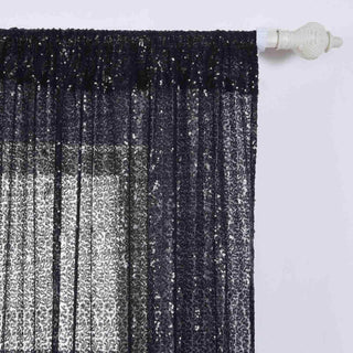 Black Sequin Curtains with Rod Pocket - Add Glamour to Your Space Black Sequin Curtains with Rod Pocket - Add Glamour to Your Space