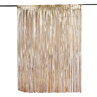 Create Unforgettable Memories with the 8ft Matte Gold Metallic Tinsel Foil Fringe Doorway Curtain