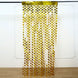 Heart Chain Foil Fringe Curtain Backdrop, Metallic Gold Tinsel Streamer- Door Window Foil Curtain