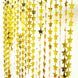Gold Star Chain Foil Fringe Curtain Party Backdrop, Metallic Gold Tinsel Streamer Party Decor