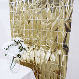 Shiny Champagne Metallic Foil Rectangle Curtain Party Backdrop Door Window Curtain