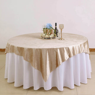 Elevate Your Table Decor with the Champagne Velvet Table Overlay Elevate Your Table Decor with the Champagne Velvet Table Overlay