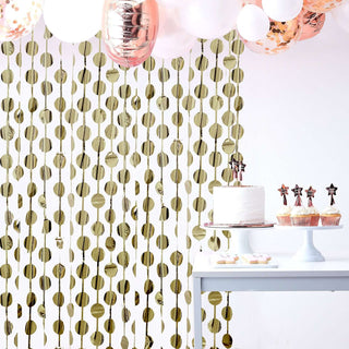 Create Unforgettable Moments with the Champagne Round Chain Foil Fringe Curtain Create Unforgettable Moments with the Champagne Round Chain Foil Fringe Curtain