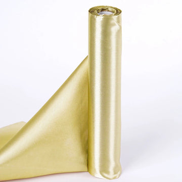 12"x10 Yards Champagne Satin Fabric Bolt, DIY Craft Wholesale Fabric