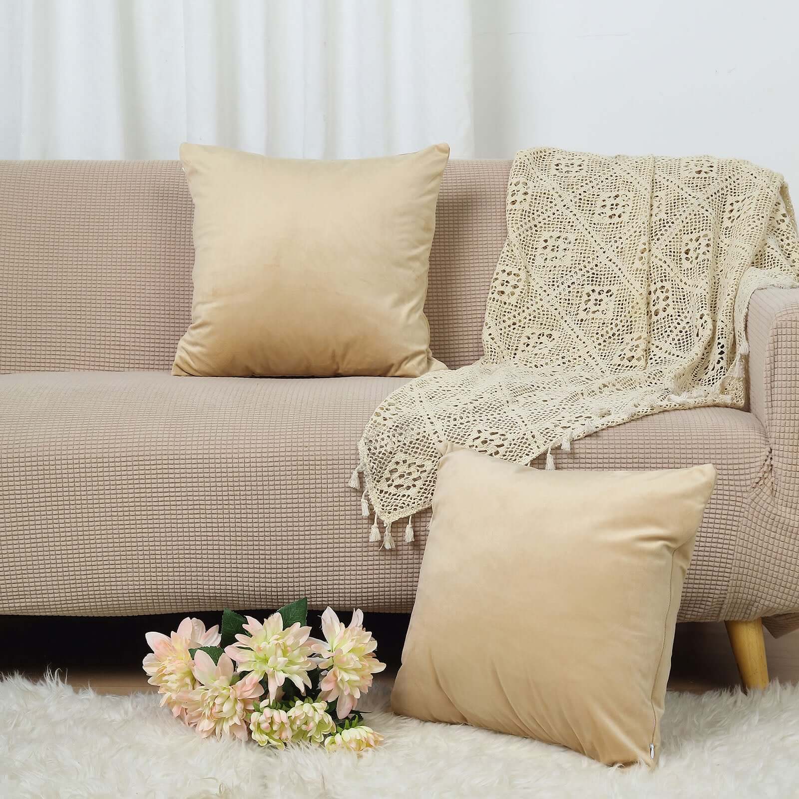 Champagne discount pillow covers