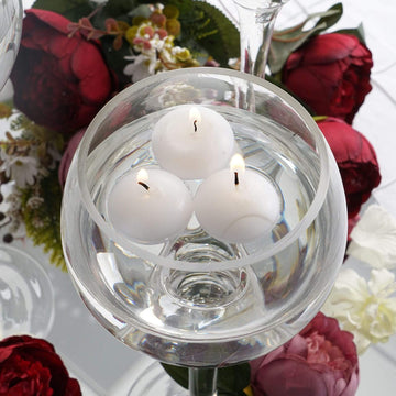 12 Pack 1.5" Classic White Mini Disc Unscented Floating Candles