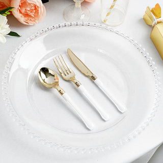 Elegant and Versatile: Clear Acrylic Plastic Beaded Rim Charger Plates Elegant and Versatile: Clear Acrylic Plastic Beaded Rim Charger Plates