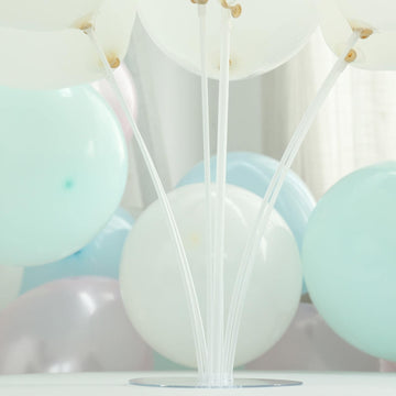 2 Pack Clear Table Top Balloon Stand Stick Kit, 30" Balloon Holder Columns