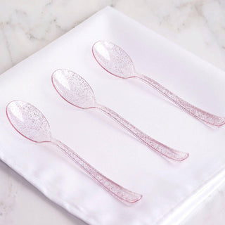 Add Elegance to Your Event with Blush Glitter Heavy Duty Disposable Spoons Add Elegance to Your Event with Blush Glitter Heavy Duty Disposable Spoons