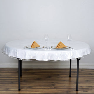 70" Clear Vinyl Waterproof Tablecloth - Protect and Beautify Your Table