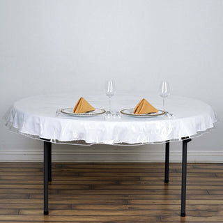 70" Clear Vinyl Waterproof Tablecloth - Protect and Beautify Your Table 70" Clear Vinyl Waterproof Tablecloth - Protect and Beautify Your Table