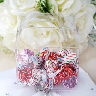Clear Plastic Candy Container Gable Party Favor Boxes - Perfect for Any Occasion
