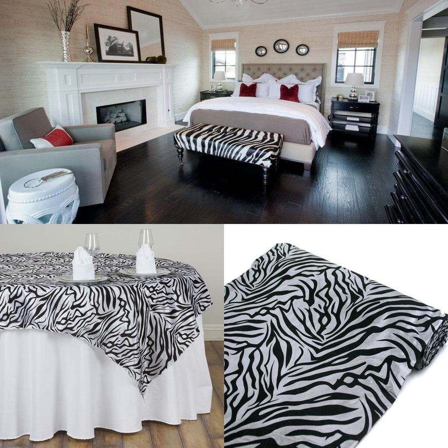 54" x 10 Yards | Taffeta Fabric Roll | Zebra Print Fabric by the Roll | Zebra Fabric Animal Print - Purple