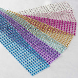 5 inch x 10 Yards Shiny Turquoise Diamond Rhinestone Ribbon Wrap Roll, DIY Craft Decor