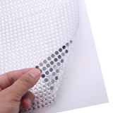 21x11inch Silver Adhesive Rhinestone Diamond Sticker Wrap Sheets, DIY Craft Gem Stickers